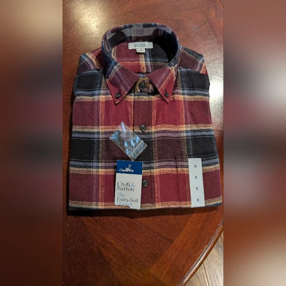 NWT Croft & Barrow Medium Extra-Soft Flannel - Picture 2 of 7